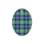 Sutherland Old Ancient Tartan Oval Ornaments, Christmas Tree Ornament, Plaid Christmas Ornaments, Ceramic Oval Christmas Tree Decoration, Tartan Oval Ornaments, Christmas Tree Ornament, Plaid Christmas Ornaments, Ceramic Oval Christmas Tree Decoration