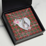 Rising Phoenix Necklace - Valentine Necklace Clan Fairlie Tartan Gift for Girlfriend, Gift for My Wife Rising Phoenix Necklace