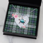 Sea Turtle Necklace Gift for My Beautiful Girlfriend Valentines Necklace Clan MacKenzie Dress Ancient Tartan Blue Turtle Necklace