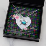 Sea Turtle Necklace Gift for My Beautiful Girlfriend Valentines Necklace Clan Morrison Tartan Blue Turtle Necklace