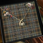 To My Beautiful Soulmate Necklace In Your Eyes I Have Found My Home Clan Stewart Hunting Weathered Tartan Wishbone Dancing Necklace
