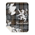 Sherpa Blanket - Tartan Blanket Thistle and Lion Scottish Clan MacKay Weathered Plaid Blanket, plaid sherpa blanket queen,purple sherpa blanket,queen sherpa blanket,queen size sherpa blanket,red sherpa blanket,scottish tartan blankets,sherpa blanket,sherpa christmas blanket