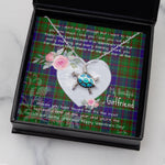 Sea Turtle Necklace Gift for My Beautiful Girlfriend Valentines Necklace Clan Adam Hunting Tartan Blue Turtle Necklace