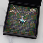 Sea Turtle Necklace To My Beautiful Soulmate Necklace In Your Eyes I Have Found My Home Clan MacMillan Hunting Modern Tartan Blue Turtle Necklace