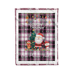 Personalized Gift Tartan Plaid Blanket Clan MacPherson Hunting Modern With Funny Santa Snowman Reindeer Merry Christmas Fleece Blanket, Home Living Room, Plaid Blanket, Tartan Blanket, Scottish Blanket, Buffalo fleece blanket, Christmas Blanket
