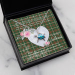 Sea Turtle Necklace Gift for My Beautiful Girlfriend Valentines Necklace Clan Copeland Tartan Blue Turtle Necklace
