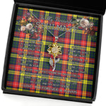 To My Beautiful Soulmate Sunflower Necklace In Your Eyes I Have Found My Home Clan Buchanan Modern Tartan Jewelry For Girlfriend, Tartan Sunflower Pendant Necklace, Scottish Tartan Jewelry, valentine necklace, necklace girlfriend, necklace for wife, cute necklaces for girlfriend, jewelry for girlfriend, to my soulmate necklace, to my future wife necklace