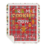 Personalized Gift Tartan Plaid Blanket Clan Moubray With Christmas Cookie Baking Crew Christmas Gift Sherpa Blanket, tartan sherpa blanket,buffalo plaid sherpa blanket,christmas sherpa blanket,Christmas Throw Blanket,green plaid sherpa blanket,green sherpa blanket