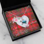 Sea Turtle Necklace Gift for My Beautiful Girlfriend Valentines Necklace Clan MacDougall Tartan Blue Turtle Necklace