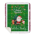 Personalized Gift Tartan Plaid Blanket Clan Masterton With Funny Santa Snowman Reindeer Merry Christmas Gift Sherpa Blanket, blue plaid sherpa blanket,blue tartan sherpa blanket,Buchan,buffalo plaid sherpa blanket,christmas sherpa blanket,Christmas Throw Blanket