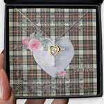 Gift For My Beautiful Girlfriend Necklace Valentine Necklace Clan Stewart Dress Ancient Tartan Cross Dancing Necklace Scottish Tartan Jewelry