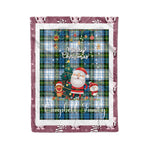 Personalized Gift Tartan Plaid Blanket Clan Campbell Dress With Funny Santa Snowman Reindeer Merry Christmas Fleece Blanket, Home Living Room, Plaid Blanket, Tartan Blanket, Scottish Blanket, Buffalo fleece blanket, Christmas Blanket