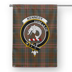 Scotstee Shop Kennedy Weathered Tartan Flag Clan Badge Tartan House Flag
