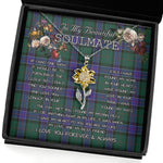 To My Beautiful Soulmate Sunflower Necklace In Your Eyes I Have Found My Home Clan Sinclair Modern Tartan Jewelry For Girlfriend, Tartan Sunflower Pendant Necklace, Scottish Tartan Jewelry, valentine necklace, necklace girlfriend, necklace for wife, cute necklaces for girlfriend, jewelry for girlfriend, to my soulmate necklace, to my future wife necklace
