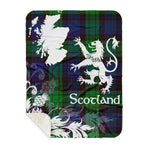 Sherpa Blanket - Tartan Blanket Thistle and Lion Scottish Clan Stewart Old Modern Plaid Blanket, plaid sherpa blanket queen,purple sherpa blanket,queen sherpa blanket,queen size sherpa blanket,red sherpa blanket,scottish tartan blankets,sherpa blanket,sherpa christmas blanket