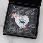 Sea Turtle Necklace Gift for My Beautiful Girlfriend Valentines Necklace Clan Clergy Purple Tartan Blue Turtle Necklace