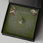 To My Beautiful Soulmate Necklace In Your Eyes I Have Found My Home Clan MacAlister Hunting Tartan Crown Pendant Necklace