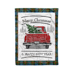 Tartan Blanket Vintage Red Truck with Christmas Tree Family Scottish Clan Fletcher of Dunan plaid blanket, red plaid blanket, buffalo plaid blanket, green plaid blanket, plaid fleece blanket, blue plaid blanket, red tartan blanket, tartan plaid blanket, black and white plaid blanket, , christmas plaid blanket, orange plaid blanket, tartan plaid throw blanket, pink plaid blanket, brown plaid blanket, buffalo check blanket