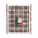 Personalized Gift Tartan Plaid Blanket Clan Stewart Dress Ancient With Funny Santa Snowman Reindeer Merry Christmas Fleece Blanket, Home Living Room, Plaid Blanket, Tartan Blanket, Scottish Blanket, Buffalo fleece blanket, Christmas Blanket