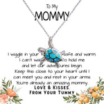 Mommy Necklace, To My Mommy Necklace, Gift For Mom To Be Necklace, Gift For First Time Mom, Expecting Mother Necklace, New Mom Necklace Gift Sea Turtle Necklace