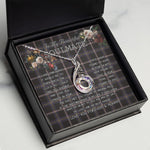 To My Beautiful Soulmate Necklace In Your Eyes I Have Found My Home Clan Navy Dress Blue Tartan Rising Phoenix Necklace