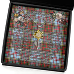 To My Beautiful Soulmate Sunflower Necklace In Your Eyes I Have Found My Home Clan Anderson Ancient Tartan Jewelry For Girlfriend, Tartan Sunflower Pendant Necklace, Scottish Tartan Jewelry, valentine necklace, necklace girlfriend, necklace for wife, cute necklaces for girlfriend, jewelry for girlfriend, to my soulmate necklace, to my future wife necklace
