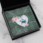 Sea Turtle Necklace Gift for My Beautiful Girlfriend Valentines Necklace Clan MacLean Tartan Blue Turtle Necklace