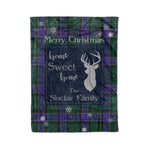 Scotstee Shop Tartan Plaid Christmas Fleece Blankets Clan Sinclair Hunting Modern Plaid Blanket