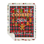 Personalized Gift Tartan Plaid Blanket Clan MacDuff Modern With Christmas Cookie Baking Crew Christmas Gift Sherpa Blanket, tartan sherpa blanket,buffalo plaid sherpa blanket,christmas sherpa blanket,Christmas Throw Blanket,green plaid sherpa blanket,green sherpa blanket