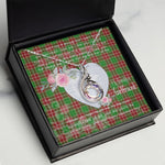 Rising Phoenix Necklace - Valentine Necklace Clan Baxter Modern Tartan Gift for Girlfriend, Gift for My Wife Rising Phoenix Necklace