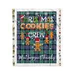 Personalized Gift Tartan Plaid Blanket Clan MacTaggart With Christmas Cookie Baking Crew Christmas Gift Blanket, Plaid Blanket, Christmas Fleece Blanket, Christmas Blanket, Tartan Blanket, Scottish Blanket, Scotland Blanket, Family Name Blanket, Custom Blanket, Personalized Blanket