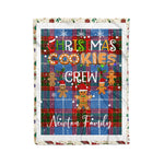 Personalized Gift Tartan Plaid Blanket Clan Newton With Christmas Cookie Baking Crew Christmas Gift Blanket, Plaid Blanket, Christmas Fleece Blanket, Christmas Blanket, Tartan Blanket, Scottish Blanket, Scotland Blanket, Family Name Blanket, Custom Blanket, Personalized Blanket