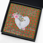 Gift For My Beautiful Girlfriend Necklace Valentine Necklace Clan Gibbs Tartan Cross Dancing Necklace Scottish Tartan Jewelry