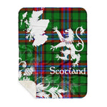 Sherpa Blanket - Tartan Blanket Thistle and Lion Scottish Clan McGeachie Plaid Blanket, plaid sherpa blanket queen,purple sherpa blanket,queen sherpa blanket,queen size sherpa blanket,red sherpa blanket,scottish tartan blankets,sherpa blanket,sherpa christmas blanket