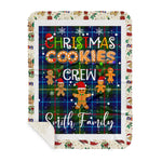 Personalized Gift Tartan Plaid Blanket Clan Smith Modern With Christmas Cookie Baking Crew Christmas Gift Sherpa Blanket, tartan sherpa blanket,buffalo plaid sherpa blanket,christmas sherpa blanket,Christmas Throw Blanket,green plaid sherpa blanket,green sherpa blanket