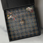 To My Beautiful Soulmate Necklace In Your Eyes I Have Found My Home Clan Denniston Tartan Crown Pendant Necklace