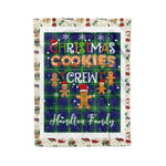 Personalized Gift Tartan Plaid Blanket Clan Hamilton Hunting With Christmas Cookie Baking Crew Christmas Gift Blanket, Plaid Blanket, Christmas Fleece Blanket, Christmas Blanket, Tartan Blanket, Scottish Blanket, Scotland Blanket, Family Name Blanket, Custom Blanket, Personalized Blanket