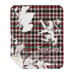 Sherpa Blanket - Tartan Blanket Thistle and Lion Scottish Clan Borthwick Ancient Plaid Blanket, plaid sherpa blanket queen,purple sherpa blanket,queen sherpa blanket,queen size sherpa blanket,red sherpa blanket,scottish tartan blankets,sherpa blanket,sherpa christmas blanket