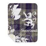 Sherpa Blanket - Tartan Blanket Thistle and Lion Scottish Clan Cunningham Dress Blue Dancers Plaid Blanket, plaid sherpa blanket queen,purple sherpa blanket,queen sherpa blanket,queen size sherpa blanket,red sherpa blanket,scottish tartan blankets,sherpa blanket,sherpa christmas blanket