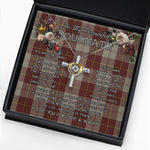 To My Beautiful Soulmate Necklace In Your Eyes I Have Found My Home Clan Cunningham Burgundy Tartan Cross Dancing Necklace