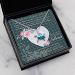 Sea Turtle Necklace Gift for My Beautiful Girlfriend Valentines Necklace Clan Forbes Modern Tartan Blue Turtle Necklace