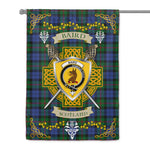 House Flag - Baird Irish Shield Celtic Cross Tartan Garden Flag St Patrick's Day Garden Flag