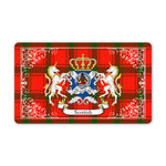 Doormat - Welcome Mat Scottish Darroch Clan Badge Tartan Door Mat, Plaid Doormat