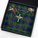 To My Beautiful Soulmate Necklace In Your Eyes I Have Found My Home Clan Johnson Tartan Cross Dancing Necklace