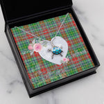 Sea Turtle Necklace Gift for My Beautiful Girlfriend Valentines Necklace Clan Muirhead Tartan Blue Turtle Necklace
