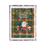 Personalized Gift Tartan Plaid Blanket Clan MacMillan Ancient With Funny Santa Snowman Reindeer Merry Christmas Fleece Blanket, Home Living Room, Plaid Blanket, Tartan Blanket, Scottish Blanket, Buffalo fleece blanket, Christmas Blanket