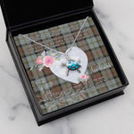 Sea Turtle Necklace Gift for My Beautiful Girlfriend Valentines Necklace Clan MacLeod Of Harris Weathered Tartan Blue Turtle Necklace