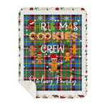 Personalized Gift Tartan Plaid Blanket Clan Stirling With Christmas Cookie Baking Crew Christmas Gift Sherpa Blanket, tartan sherpa blanket,buffalo plaid sherpa blanket,christmas sherpa blanket,Christmas Throw Blanket,green plaid sherpa blanket,green sherpa blanket