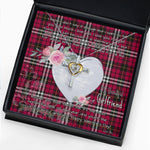 Gift For My Beautiful Girlfriend Necklace Valentine Necklace Clan Little Tartan Cross Dancing Necklace Scottish Tartan Jewelry