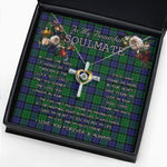 To My Beautiful Soulmate Necklace In Your Eyes I Have Found My Home Clan MacCallum Modern Tartan Cross Dancing Necklace